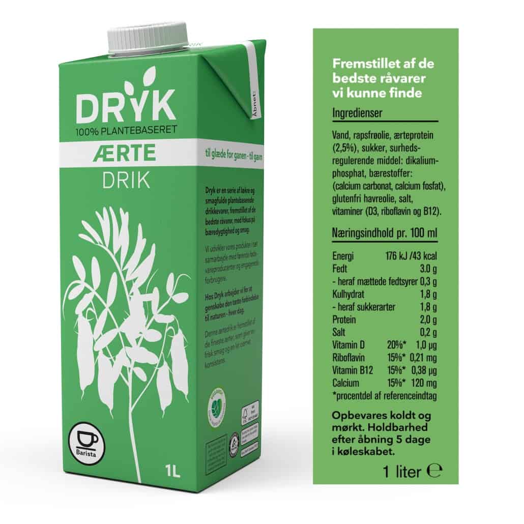 DRYK ærtedrik kan købes på shop.dryk.dk