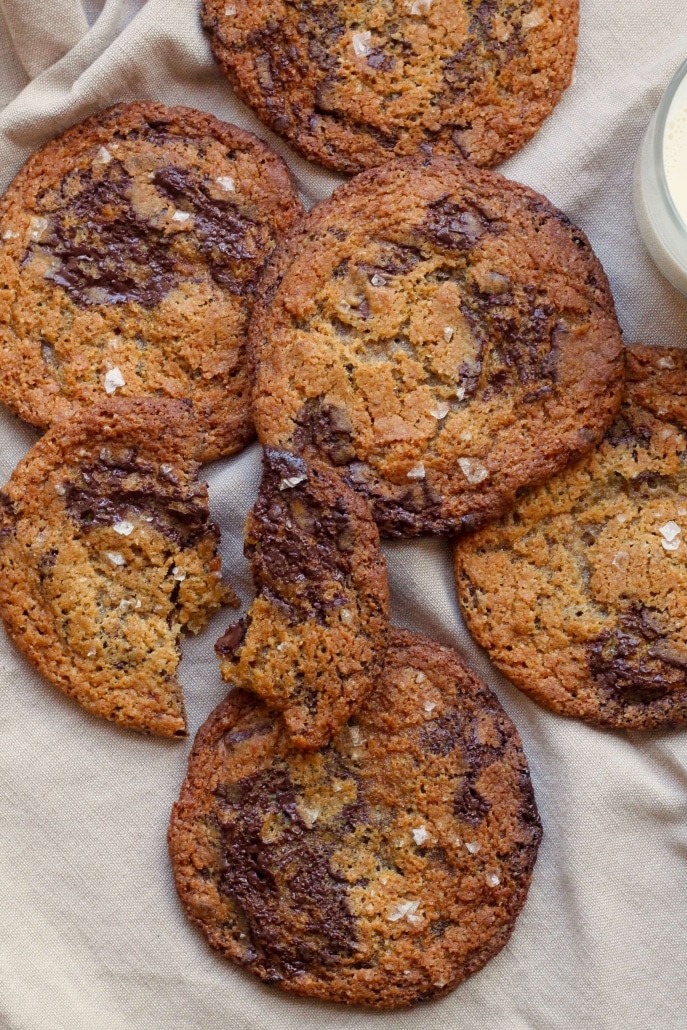 veganske cookies med chokolade