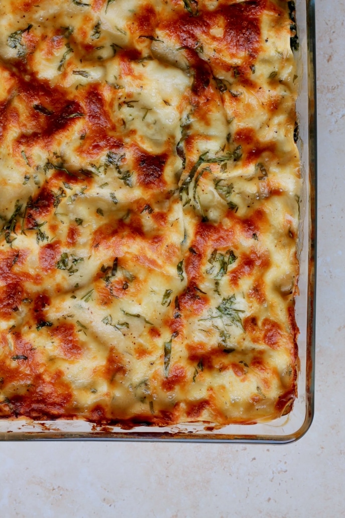 Svampelasagne - vegansk vegetarisk lasagne med svampe