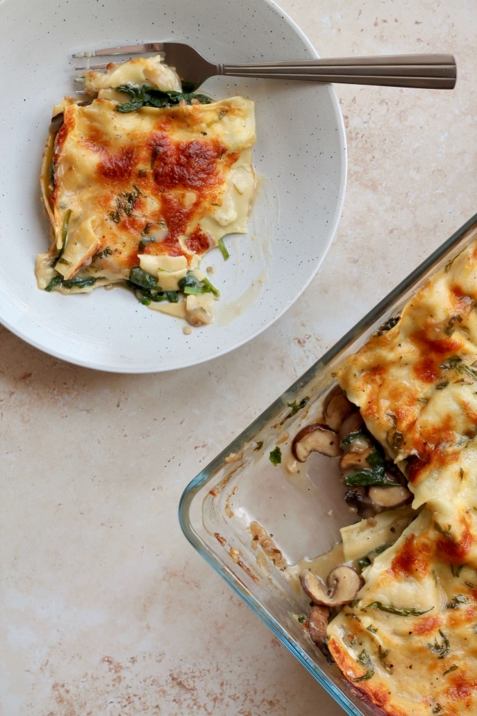 Mushroom lasagna / Svampelasagne - vegansk vegetarisk lasagne med svampe